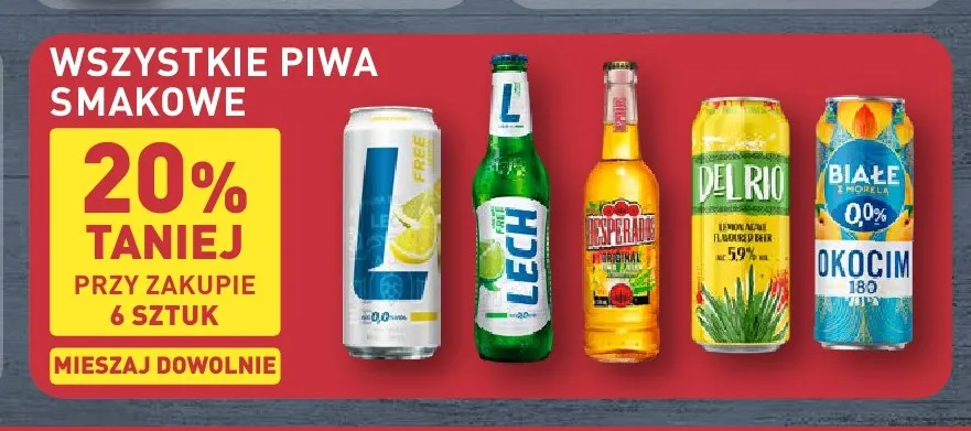 Piwo bezalkoholowe Okocim Białe z morelą promocja w Aldi