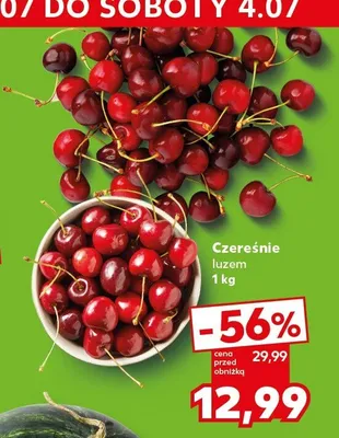 Czereśnie luzem promocja w Kaufland