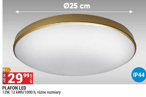 Plafon LED 12W IP44 promocja w Merkury Market