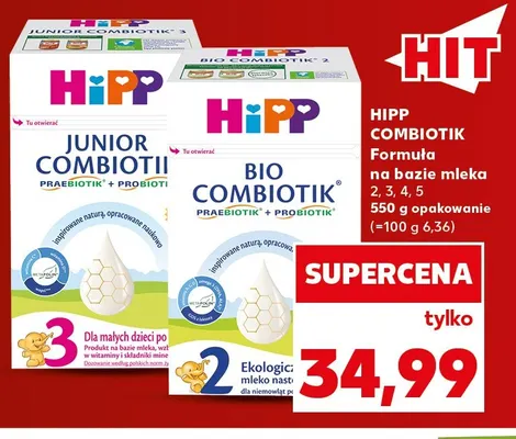 Formuła na bazie mleka 5 HiPP Combiotik promocja w Kaufland