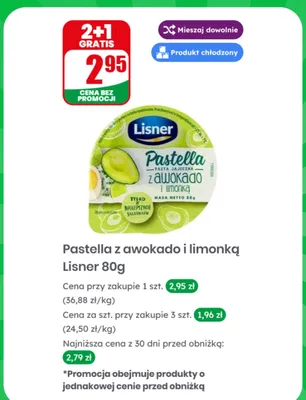 Pastella z awokado i limonką Lisner promocja w Dino