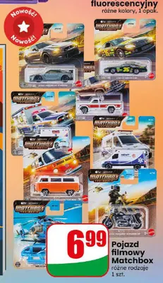 Pojazd filmowy Matchbox promocja w Dino