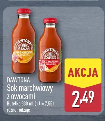 Sok marchwiowy z owocami Dawtona promocja w Aldi