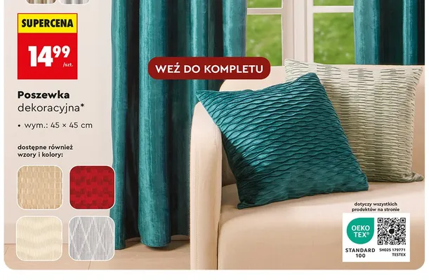 Poszewka dekoracyjna Smukee promocja w Biedronka