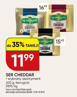 Ser cheddar wybrany asortyment promocja w Chata Polska