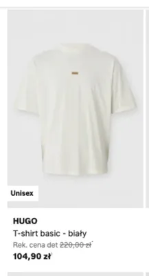T-shirt basic HUGO biały promocja w Lounge by Zalando
