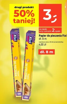 Papier do pieczenia dł. 8 m promocja w Dealz
