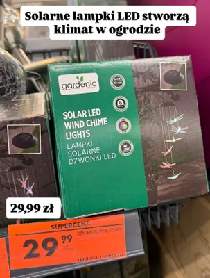 Lampki solarne dzwonki LED gardenic 87cm 6 diod LED RGB promocja w Biedronka