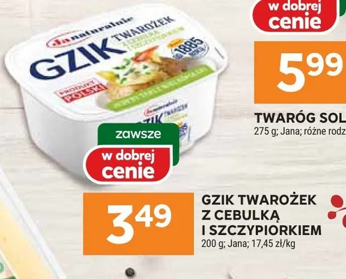 Gzik twarożek z cebulką i szczypiorkiem promocja w Stokrotka