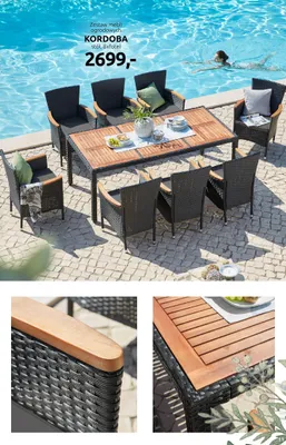 Zestaw mebli ogrodowych Kordoba stół 8xfotel promocja w Black Red White