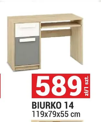 Biurko 14 119x79x55cm promocja w Merkury Market