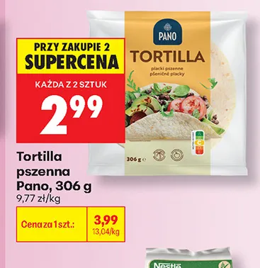 Tortilla pszenna Pano promocja w Biedronka