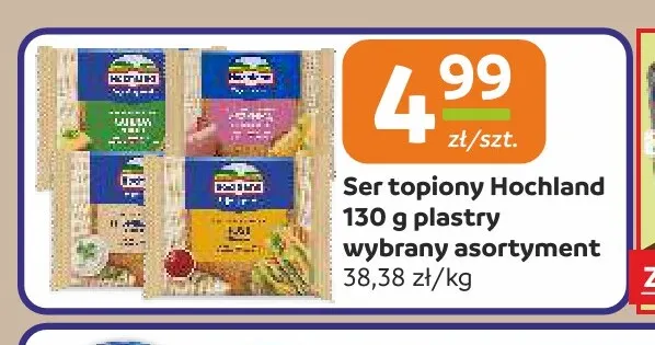 Ser topiony w plastrach Hochland promocja w Społem Częstochowa