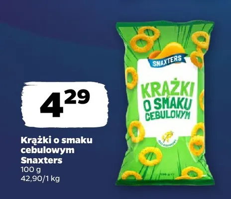 Krążki o smaku cebulowym Snaxters promocja w Netto