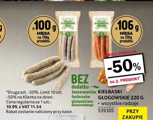 Kiełbaski głogowskie wędzone Madej Wróbel promocja w Selgros
