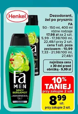 Dezodorant Fa promocja w Carrefour Market