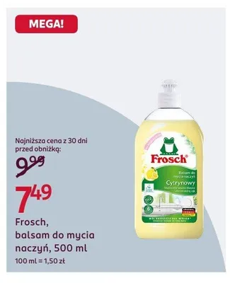 Balsam do mycia naczyń promocja w Rossmann