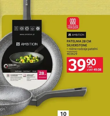 Patelnia 28 cm Silverstone Ambition promocja w Selgros