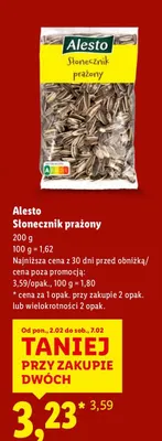 Słonecznik prażony Alesto 200 g promocja w Lidl