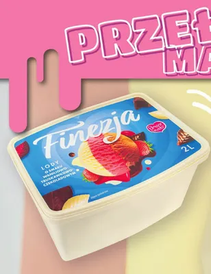 Lody Finezja o smaku waniliowo-truskawkowo-czekoladowym Amore Gusto promocja w POLOmarket