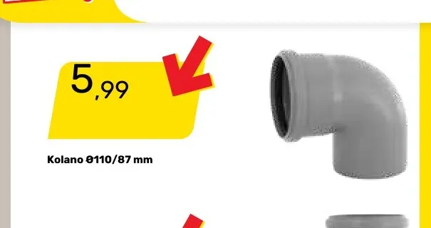 Kolano Ø110/87 mm promocja w Bricomarche