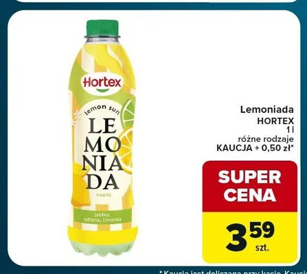Lemoniada Hortex Lemon Sun jabłko cytryna limonka promocja w Globi