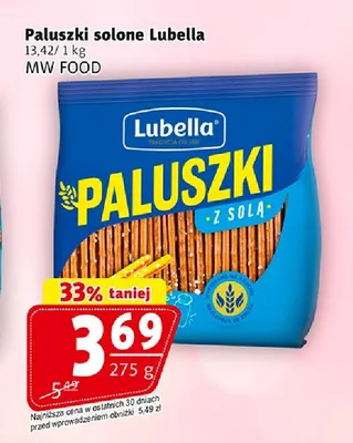 Paluszki solone Lubella promocja w Prim Market