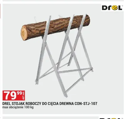 Stojak roboczy do cięcia drewna Drel CON-STJ-107 promocja w Merkury Market