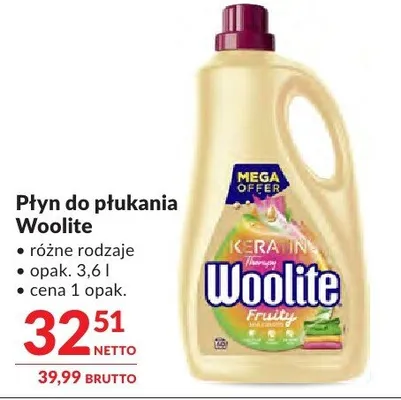 Płyn do płukania Woolite promocja w Makro