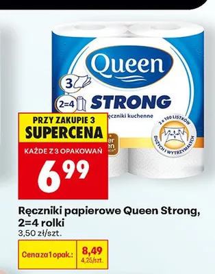 Ręczniki papierowe Queen Strong 2-pak promocja w Biedronka