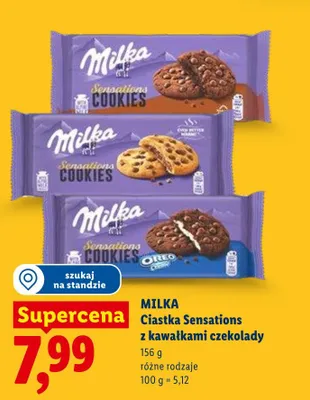 Ciastka Sensations Cookies Milka promocja w Lidl