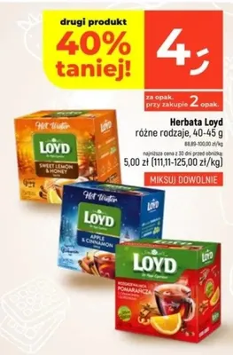 Herbata Loyd różne rodzaje promocja w Dealz