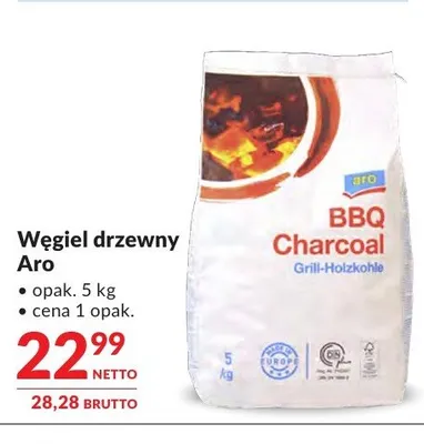 Węgiel drzewny Aro promocja w Makro