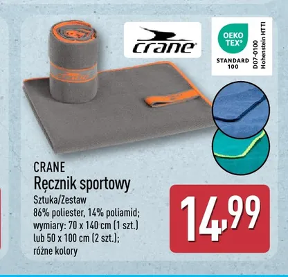 Ręcznik sportowy 70x140 cm Crane promocja w Aldi