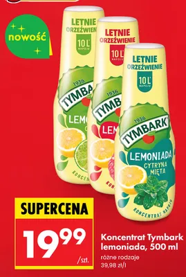 Koncentrat napoju Tymbark lemoniada cytryna mięta promocja w Biedronka