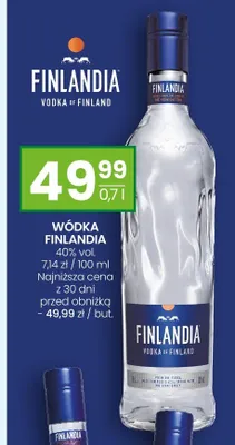 Wódka Finlandia 40% vol. promocja w Twój Market