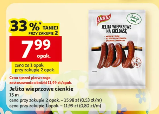 Jelita wieprzowe cienkie promocja w Auchan
