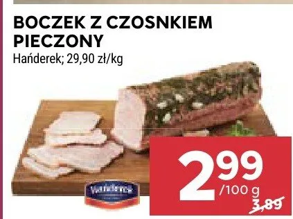 Boczek z Czosnkiem Pieczony Hańderek promocja w Stokrotka
