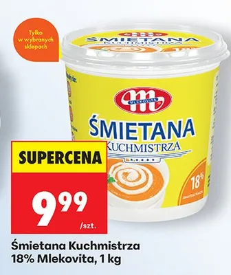 Śmietana Kuchmistrza 18% Mlekovita promocja w Biedronka