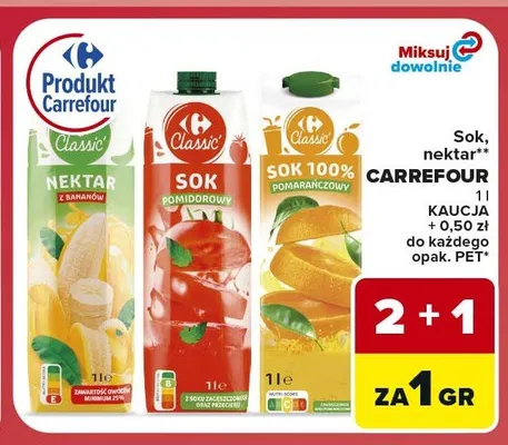 Sok pomidorowy Carrefour Classic promocja w Carrefour Market