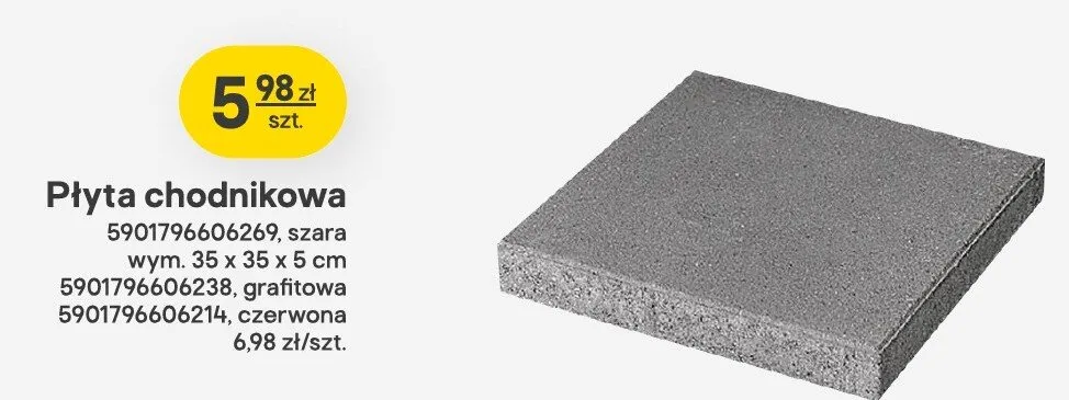 Płyta chodnikowa szara promocja w Castorama