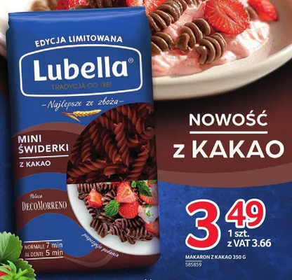 Makaron Mini Świderki z kakao Lubella promocja w Selgros