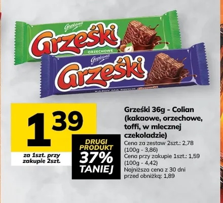 Wafle Grześki toffi Colian promocja w Hitpol