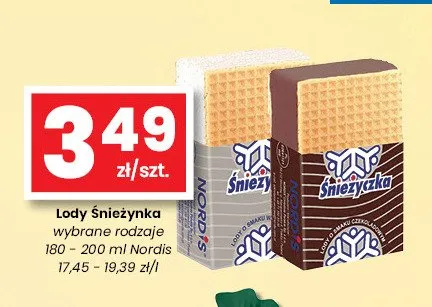 Lody Śnieżka Nordis promocja w emma MARKET