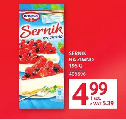 Sernik na zimno Dr.Oetker promocja w Selgros
