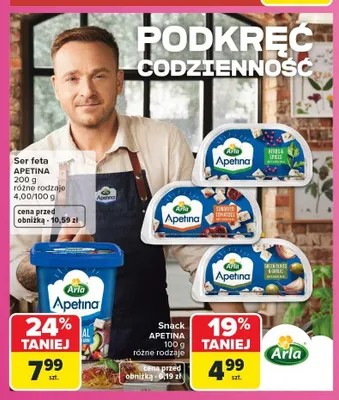 Ser feta Arla Apetina Classic promocja w Carrefour