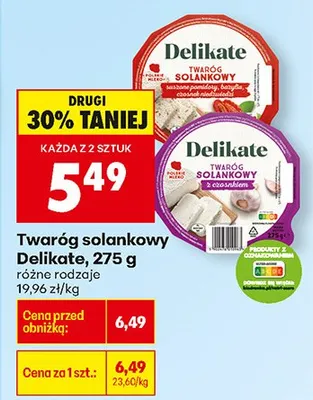 Twaróg solankowy, różne rodzaje promocja w Biedronka