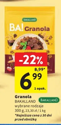 Granola Bakalland promocja w Intermarche