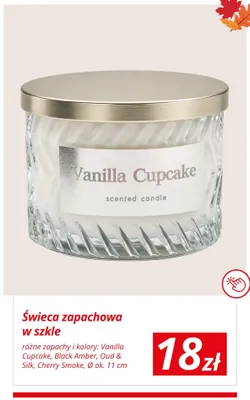 Świeca zapachowa w szkle Black Amber promocja w KiK