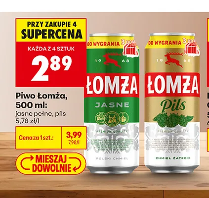Piwo Łomża promocja w Biedronka